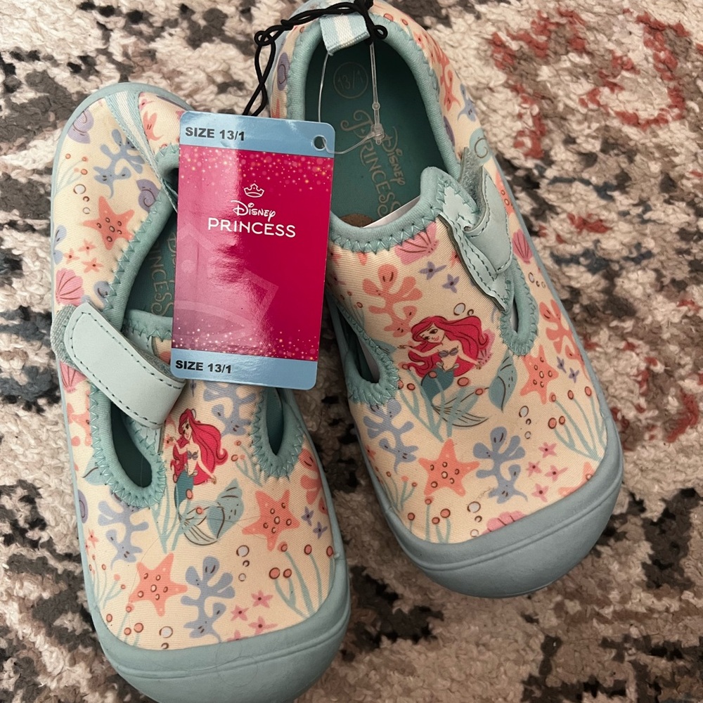 Disney Blue and Pink Sneakers with Floral Design